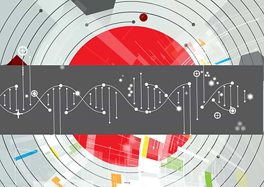 Abstract DNA Technology Graphic