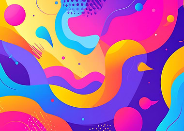 Colorful Abstract Fluid Shapes Background