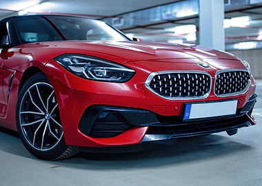 Red BMW Z4 Roadster Front View
