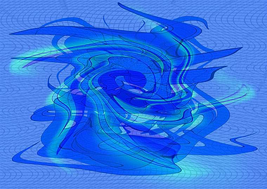 Abstract Blue Swirl ASDF2