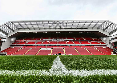 Empty stadium with red seats