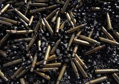 Pile of Spent Bullet Casings