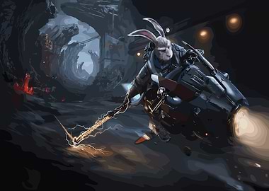 Sci-Fi Rabbit Rider
