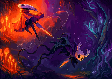 Hollow Knight Duel in the Forest