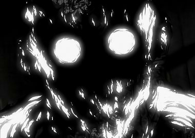 Glowing Figure in Darkness