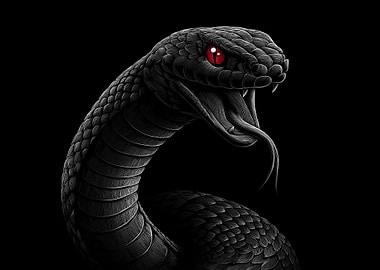 Black Snake with Red Eyes