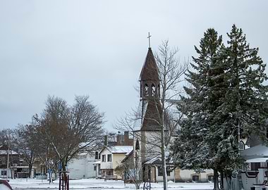 Winter Church Scene