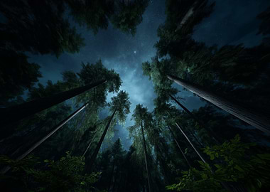 Forest Canopy at Night