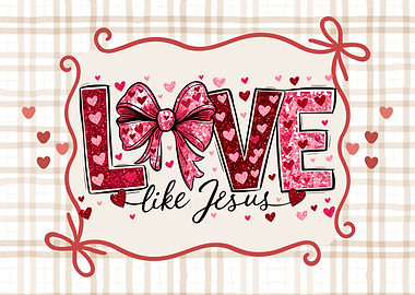 Love Like Jesus Heart Design