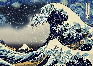 Starry Night Great Wave