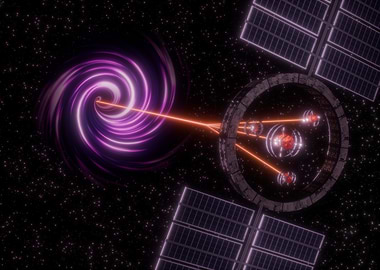 Space Station and Vortex