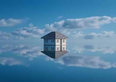 House Reflection in Water