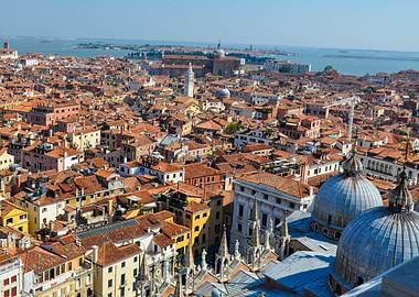 Venice cityscape aerial view