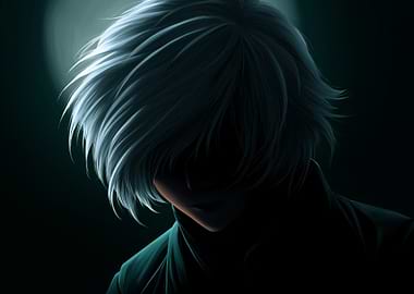 Anime Character with White Hair