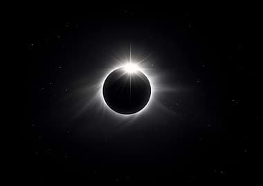 Total Solar Eclipse in Dark Space