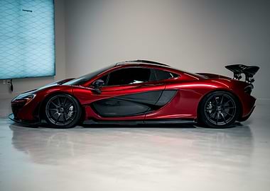 Red McLaren P1 Side View