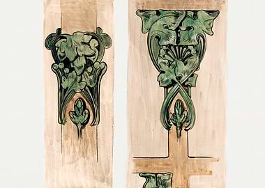 Art Nouveau Floral Ornament Design, alphonse mucha art