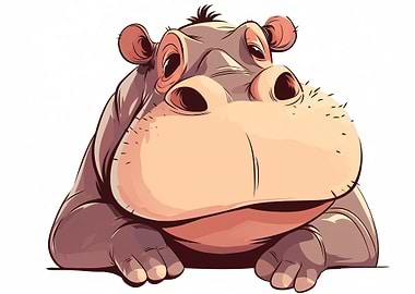 Cartoon Hippopotamus Illustration