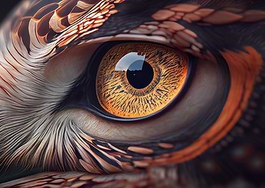 Close-up of an Owl's Eye