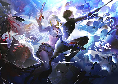 Dynamic Anime Characters in Action Scene