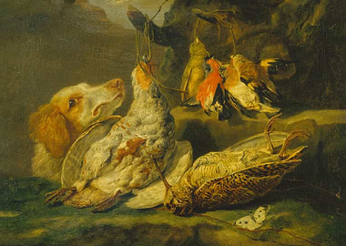 Still Life with Hunting Dog and Dead Fowl