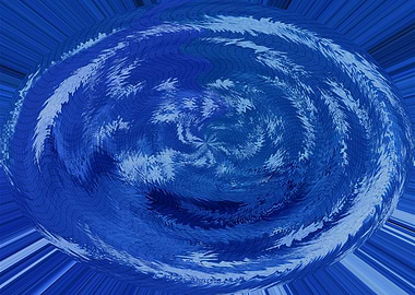 Blue Abstract Swirl 2B