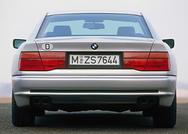 Silver BMW 8 Series Rear View
