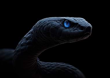 Black Snake with Blue Eyes