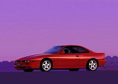 Red BMW 850i Coupe
