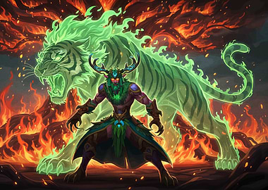 Druid and Spectral Tiger Flames