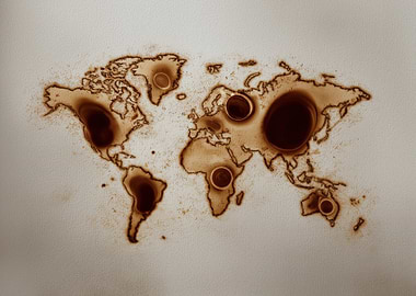 Coffee Stain World Map