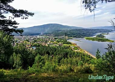 Scenic View of Town and River