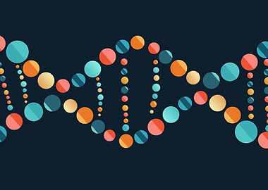 Colorful DNA Strand Illustration