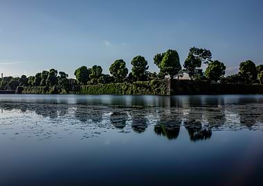Moat and Trees Landscape