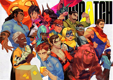 Multicultural Superhero Team Illustration