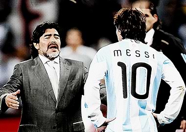 Maradona and Messi
