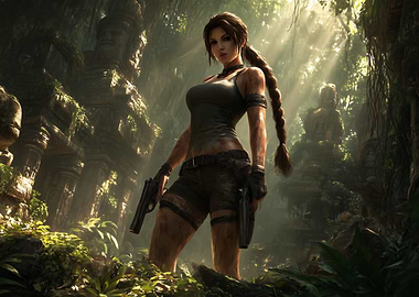 Lara Croft in Jungle Ruins