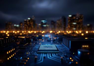 Circuit Board Cityscape
