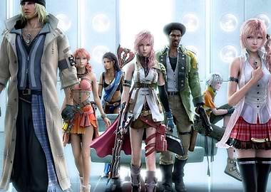 Final Fantasy XIII characters group shot