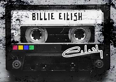 Billie Eilish Cassette Tape Art