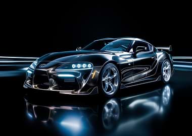 Sleek Black Sports Car