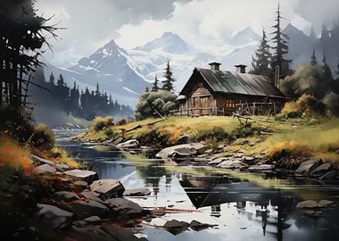 Cabin by the River Nature
