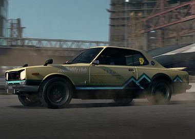 Vintage Car Drifting