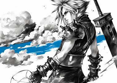 Cloud Strife with Buster Sword