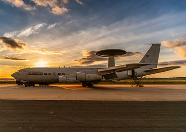 NATO AWACS at Sunset