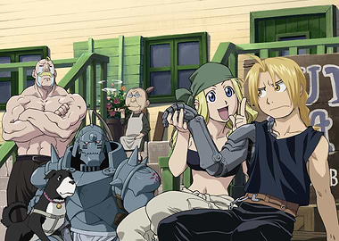 Elric Brothers and Rockbell Family Gathering
