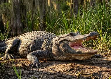 Alligator with Open Mouth