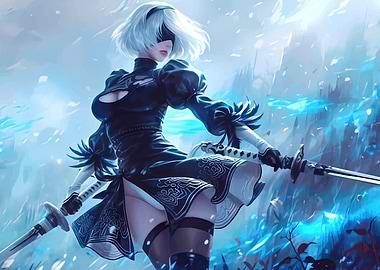 2B Nier Automata Fanart