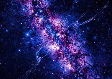 Vibrant Galaxy with Stars and Nebulae