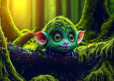 Moss Creature in Forest